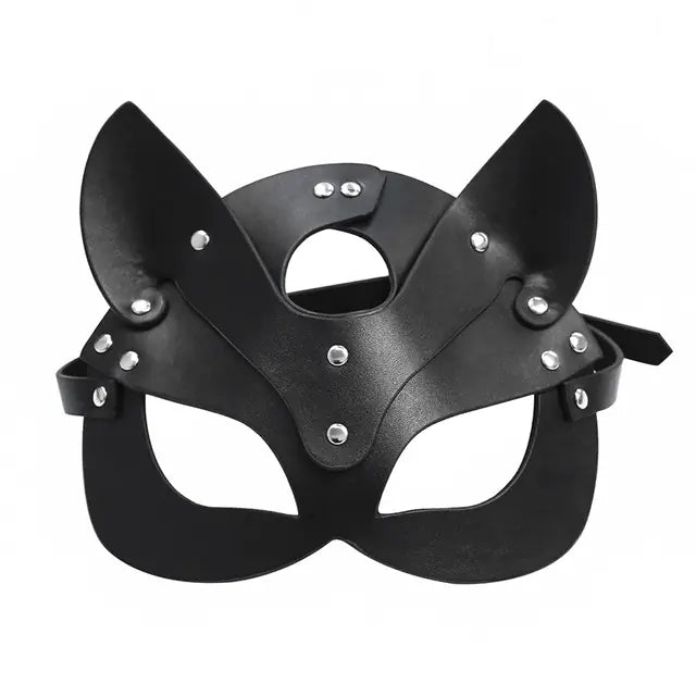 Ladies Sexy Fox Eye Leather Mask