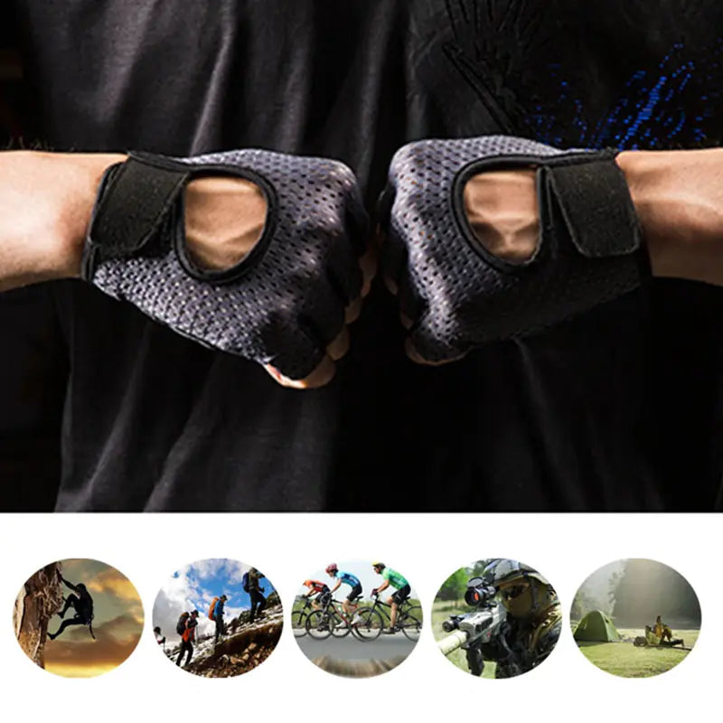 Half-Finger Sports Gloves for Outdoor Cycling and Fitness