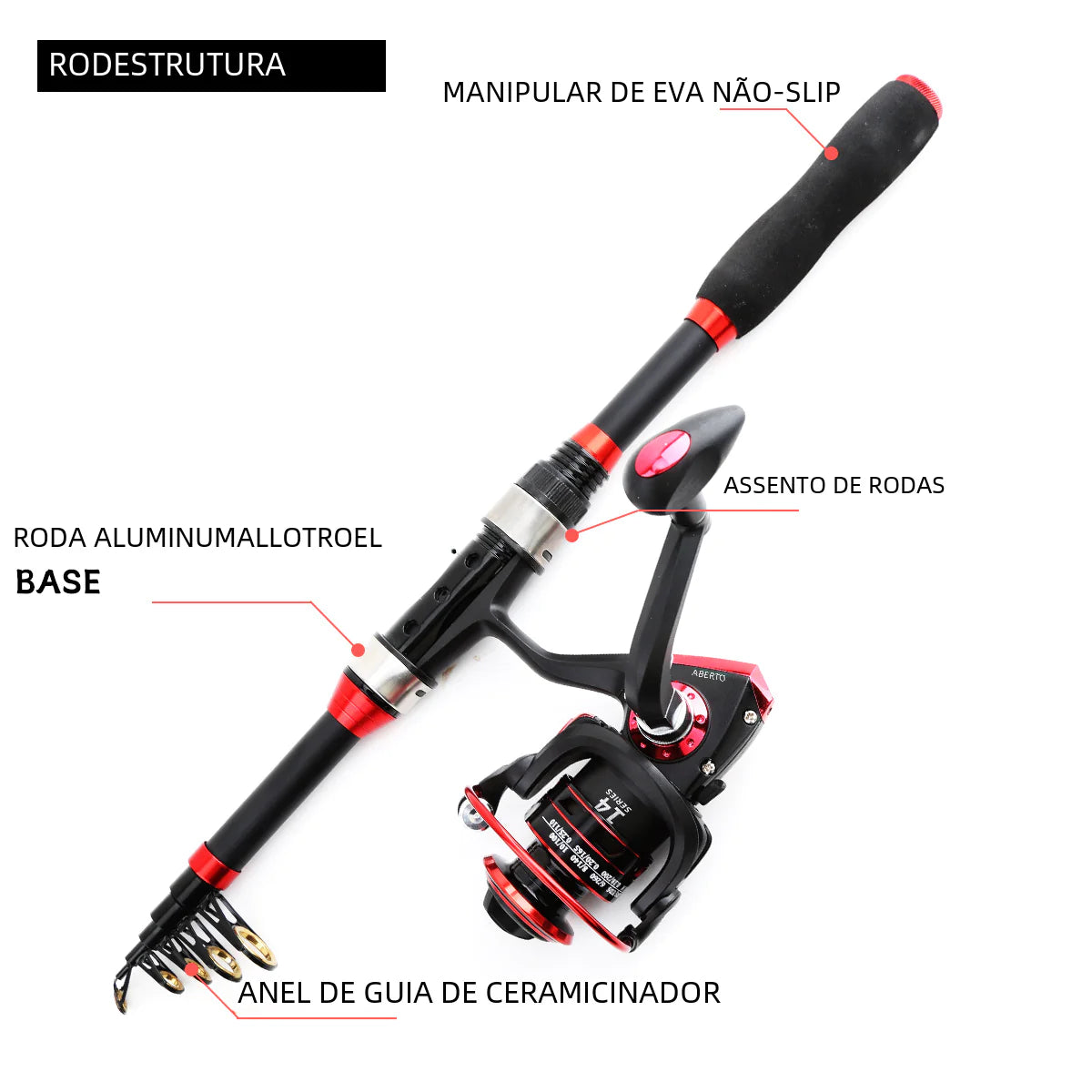 ZURYP Fishing Rod Set for Surfcasting and Lure Fishing