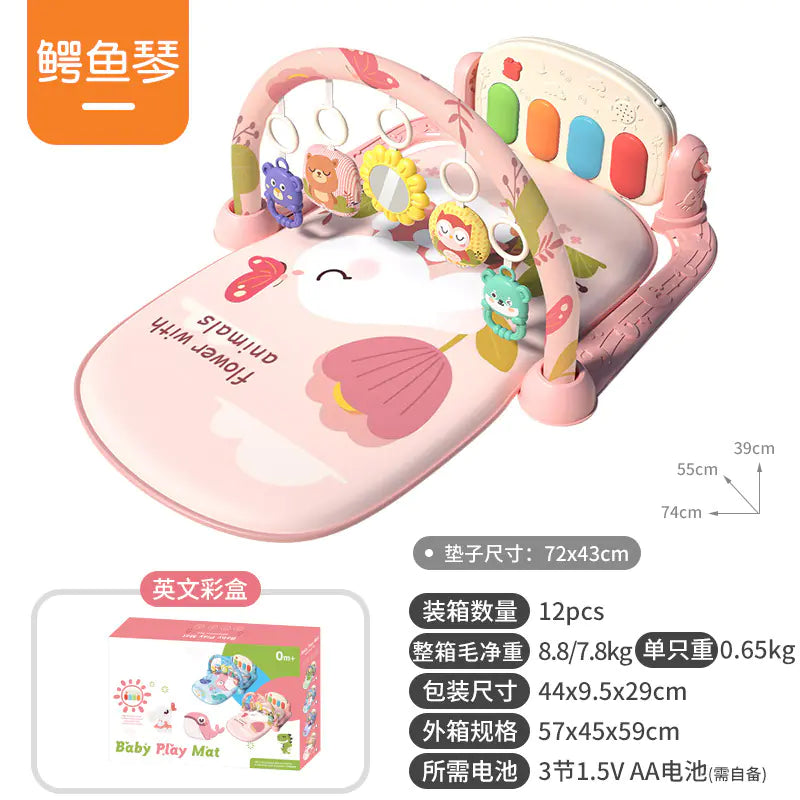 Musical Baby Gym Play Mat Piano Toy for Newborns