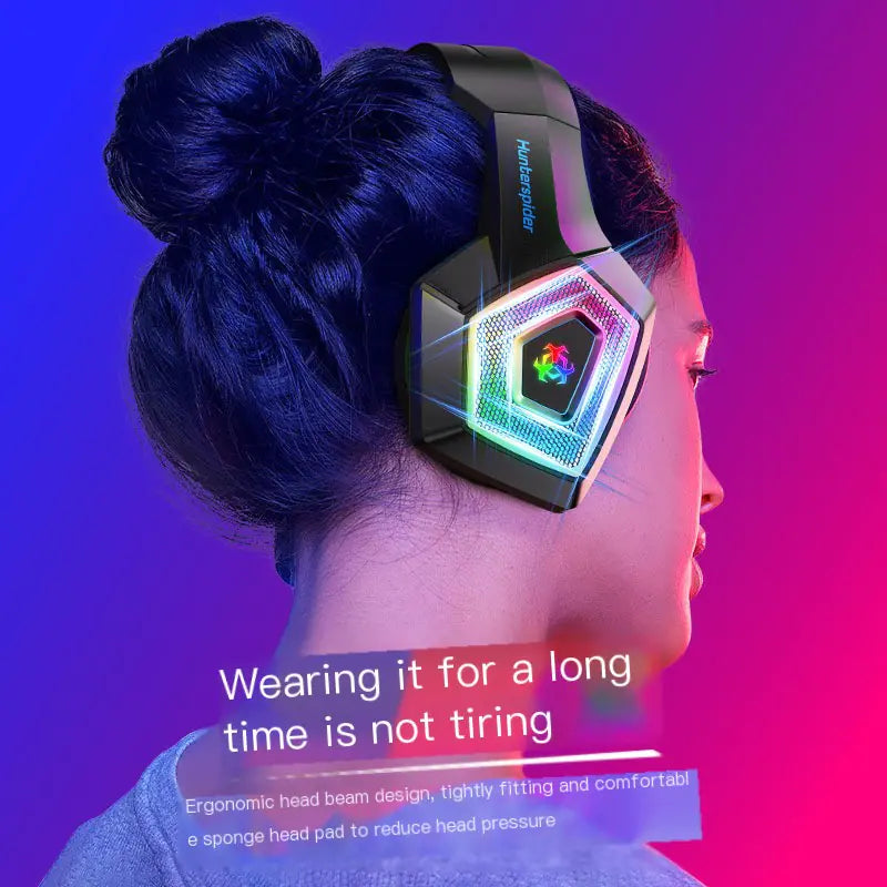 HUNTERSPIDER V1 RGB Wired Gaming Headset for PC