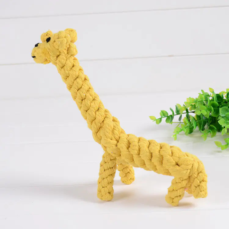 Cotton Rope Giraffe Dog Toy