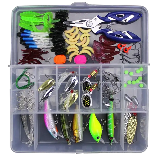 103pcs Artificial Bait Minnow Crank Spoon Fishing Lure Set