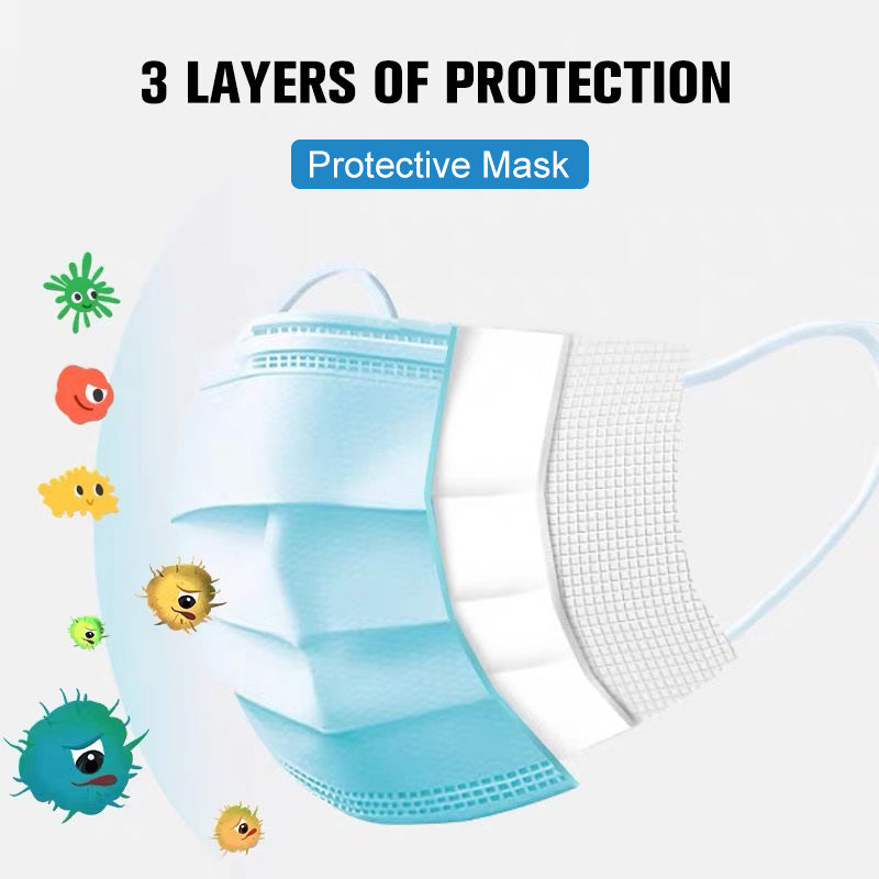 Professional Medical Mask Disposable 3-Ply Face Mask Antiviral