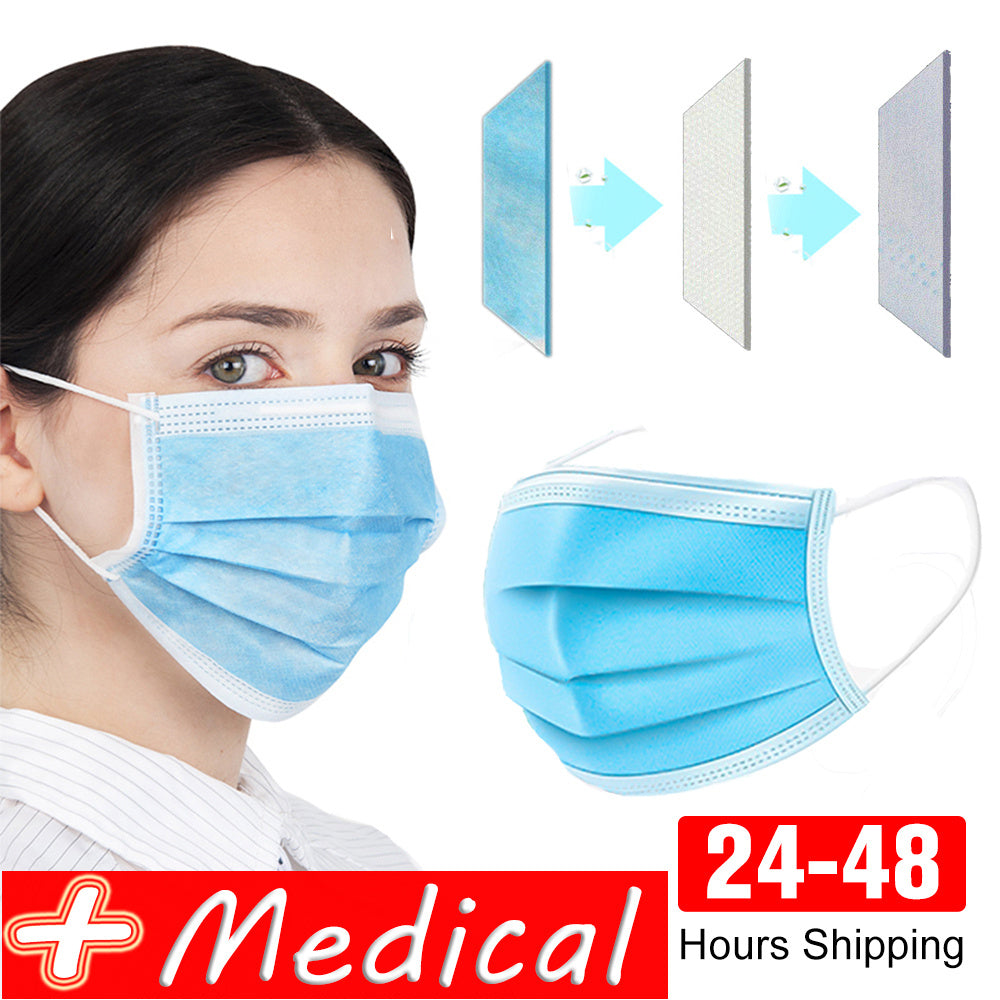 Professional Medical Mask Disposable 3-Ply Face Mask Antiviral