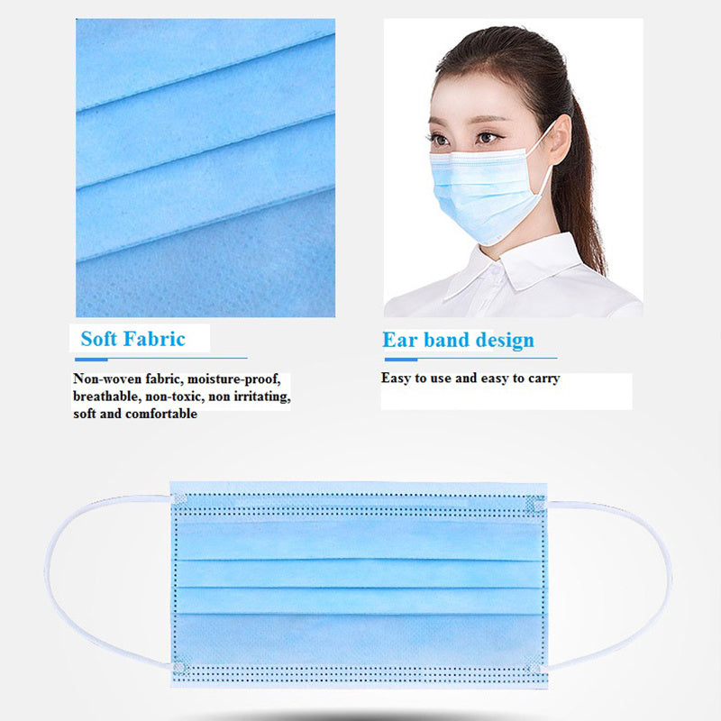 Professional Medical Mask Disposable 3-Ply Face Mask Antiviral