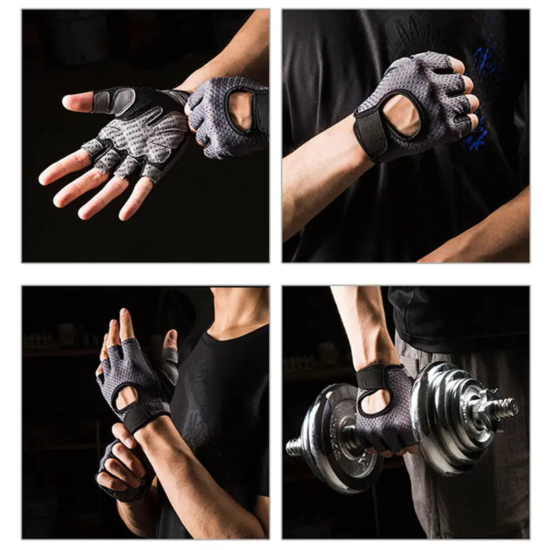 Half-Finger Sports Gloves for Outdoor Cycling and Fitness