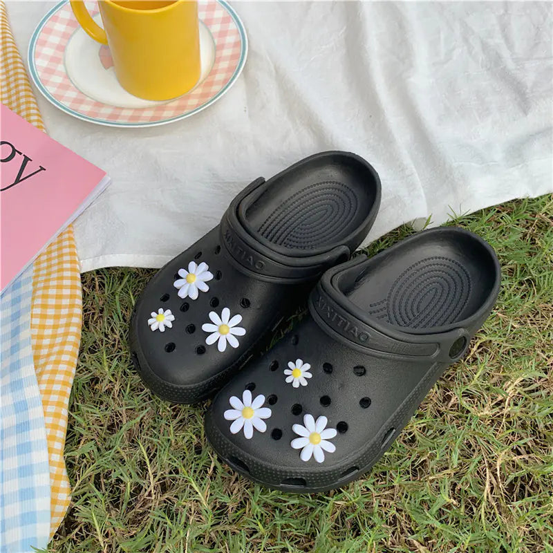 Nurse Summer Floral Flat Beach Slippers