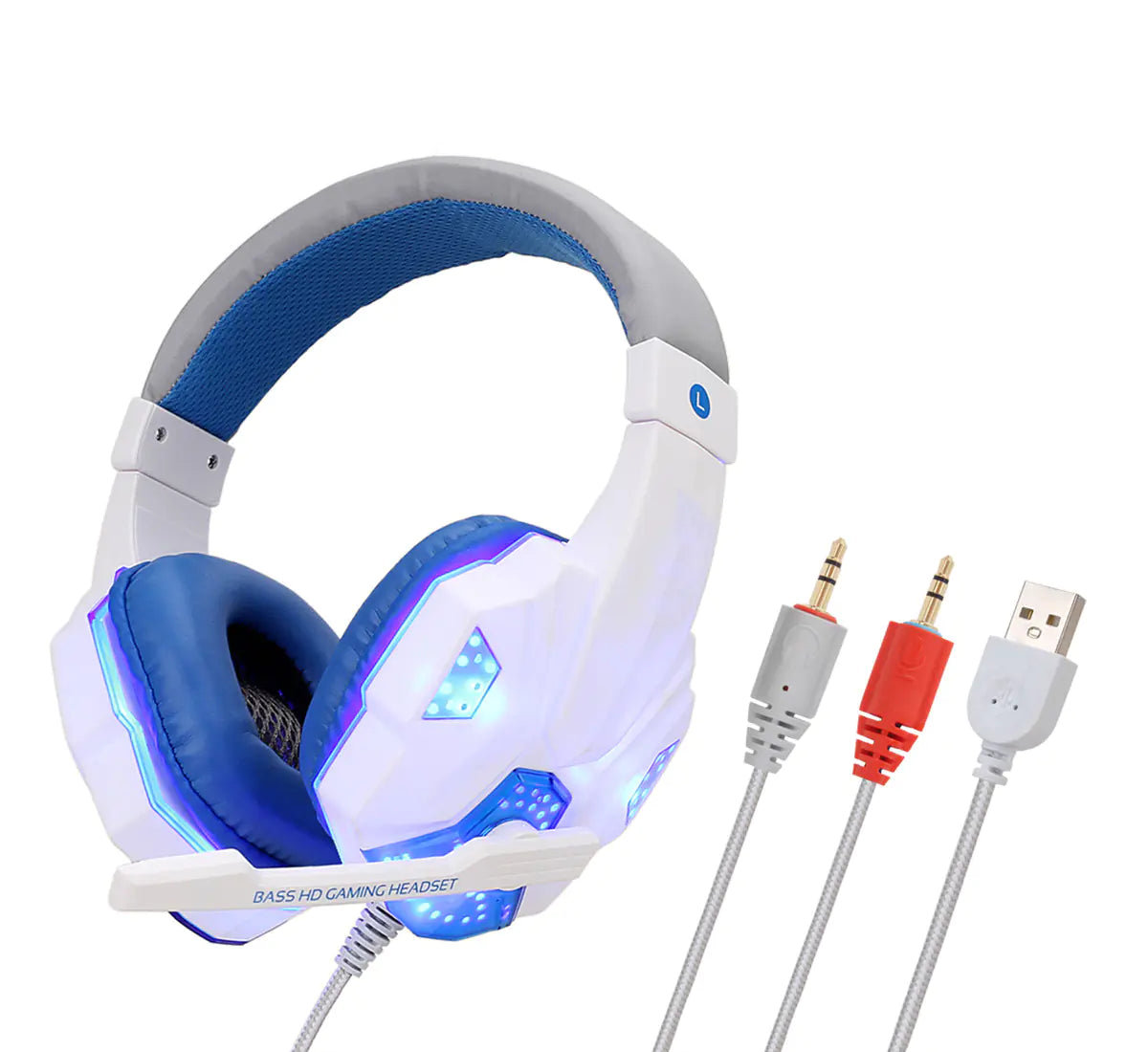 Gaming Headset with LED for Esports and PC Use
