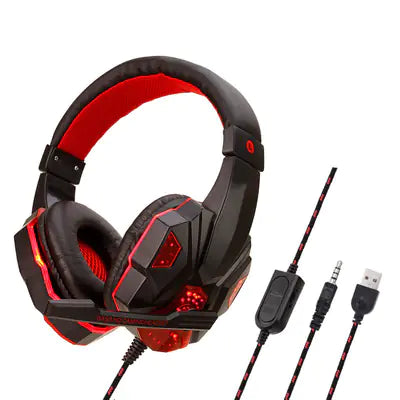 Gaming Headset with LED for Esports and PC Use