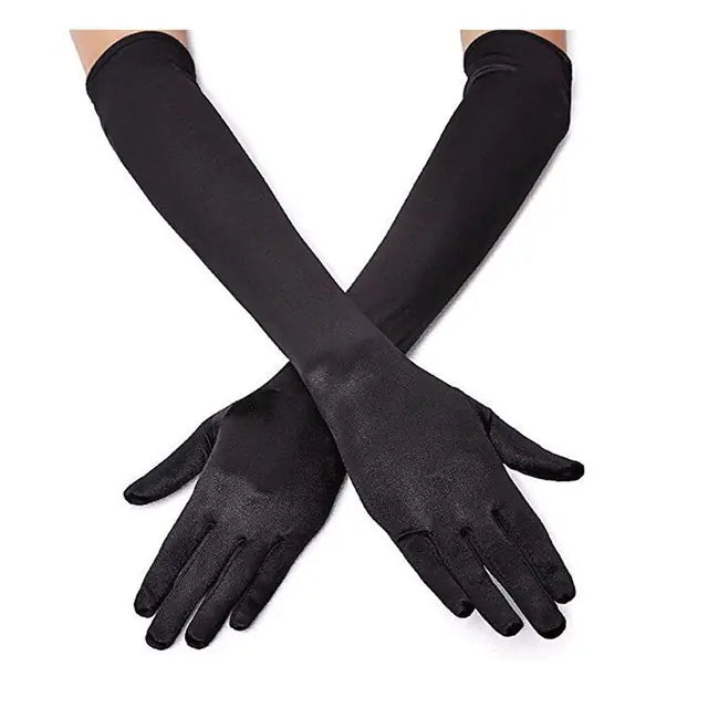 Gothic Punk PU Leather Long Gloves