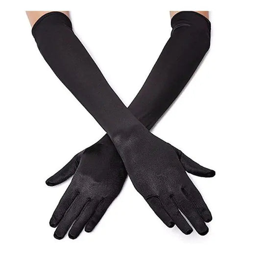 Gothic Punk PU Leather Long Gloves