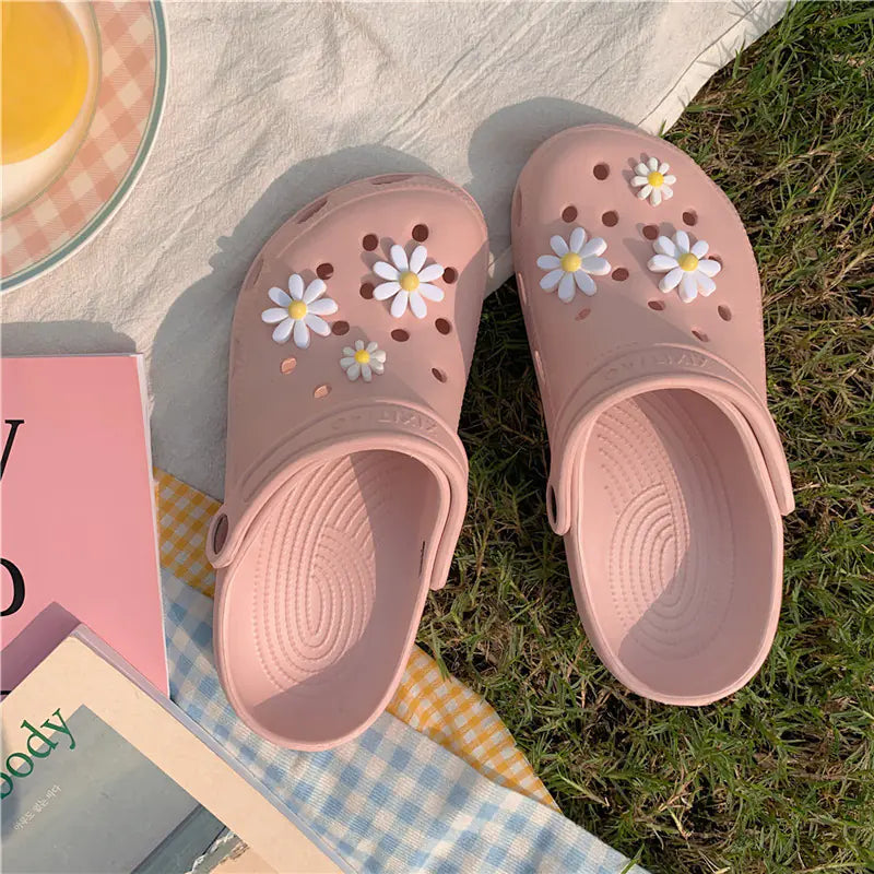 Nurse Summer Floral Flat Beach Slippers