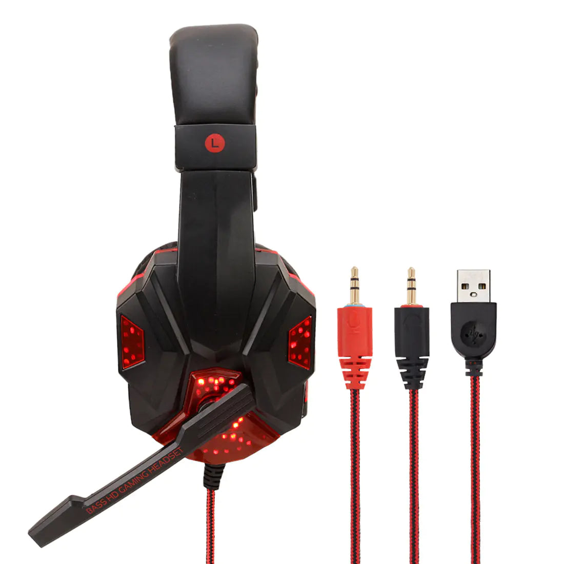 Gaming Headset with LED for Esports and PC Use