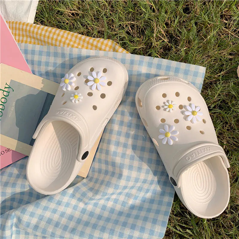 Nurse Summer Floral Flat Beach Slippers