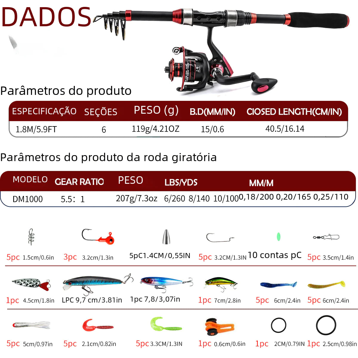 ZURYP Fishing Rod Set for Surfcasting and Lure Fishing