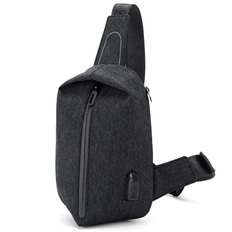 Men's Chest Bag - Oxford Cloth Crossbody Shoulder Bag