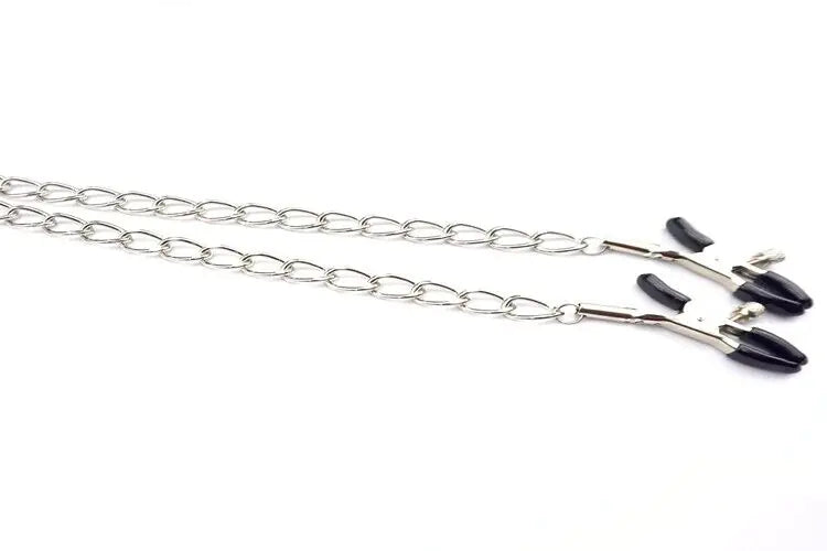 Leather Collar With Nipple Clamps Sex Toys For Couples BDSM