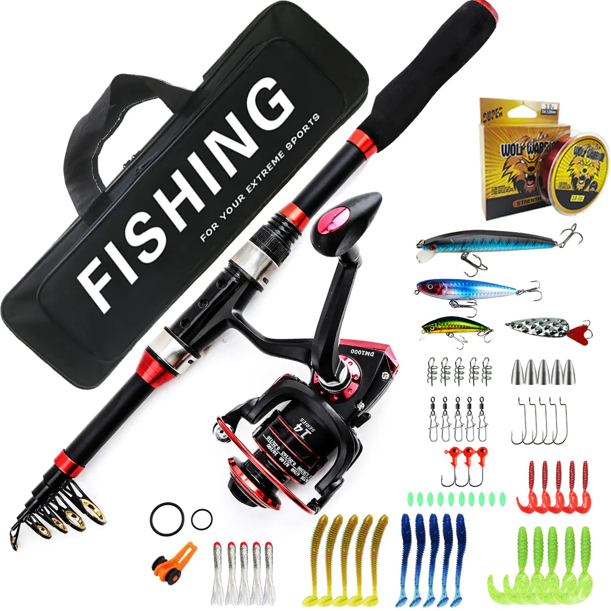 ZURYP Fishing Rod Set for Surfcasting and Lure Fishing