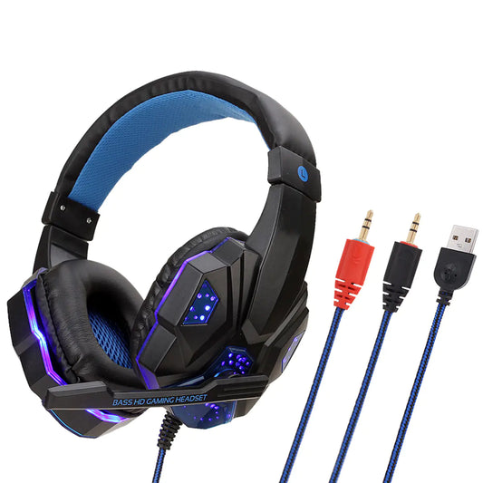 Gaming Headset with LED for Esports and PC Use
