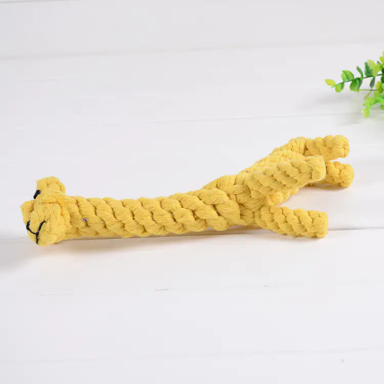 Cotton Rope Giraffe Dog Toy