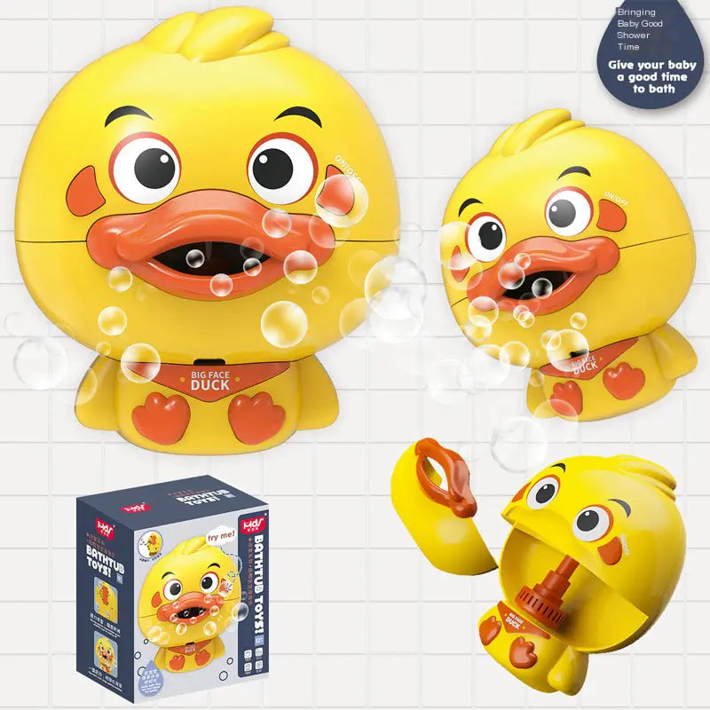 Electric Cartoon Bubble Duck Bath Toy for Kids Interaction