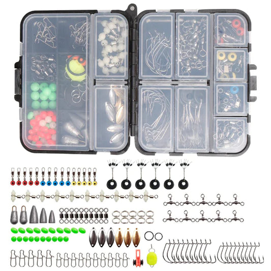 167Pcs Carp Fishing Accessories with Storage Box (Set)