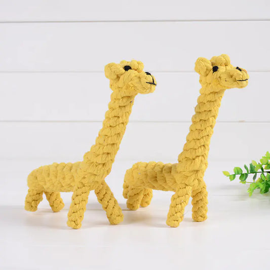 Cotton Rope Giraffe Dog Toy