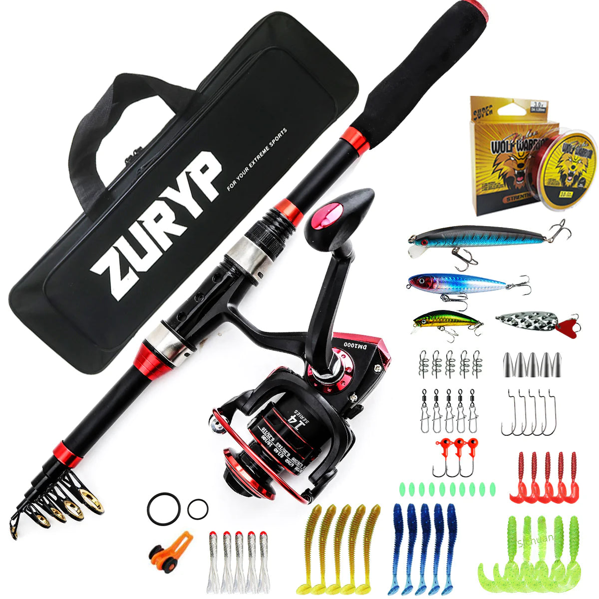 ZURYP Fishing Rod Set for Surfcasting and Lure Fishing